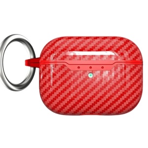 Husa de protectie pentru casti AirPods Pro 2 2022 Akabeila, poliuretan , rosu