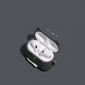 Husa de protectie pentru casti AirPods Pro YourLovely, silicon, negru/alb - Img 6