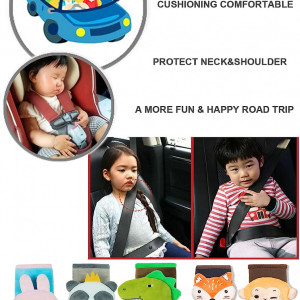 Husa de protectie pentru centura auto la copii  iEasey, animat, multicolor, PP/bumbac