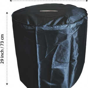 Husa de protectie pentru gratar rotund ANSIO, tesatura oxford, negru, 70 x 73 cm - Img 5