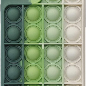 Husa de protectie pentru iPhone 11 Pop It, silicon, alb/verde, 6,1 inchi