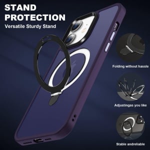 Husa de protectie pentru iPhone 12/iPhone 12 Pro Potok, TPU, violet inchis, 6,1 inchi