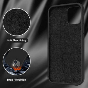 Husa de protectie pentru iPhone 14 NUOGIC, silicon, negru, 6,1 inchi - Img 3