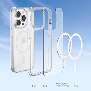 Husa de protectie pentru iPhone 14 Pro Cttfuav, PC, transparent, 6,1 inchi