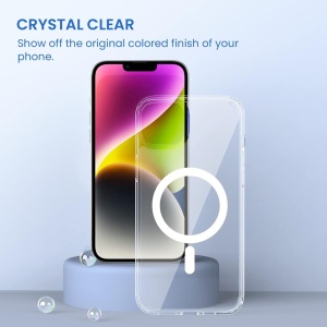 Husa de protectie pentru iPhone 14 Pro Max leChivée, silicon, transparent, 6,7 inchi