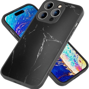 Husa de protectie pentru iPhone 14 Pro Nalia, silicon/sticla, negru, 6,1 inchi