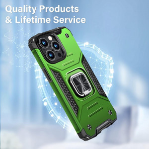 Husa de protectie pentru iPhone 14 Pro Vakoo, TPU, verde/negru, 6,1 inchi
