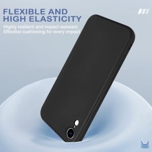 Husa de protectie pentru iPhone XR Newseego, silicon, negru, 6,1 inchi