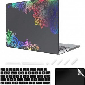 Husa de protectie pentru laptop MacBook Pro 14 TeDaWen,  policarbonat, multicolor, 32.5 x 23.1 x 2.6