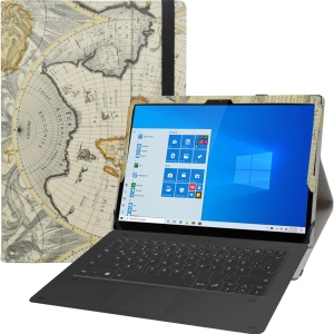 Husa de protectie pentru Lenovo Yoga Duet 7 Lfdz, piele PU, bej, 13 inchi