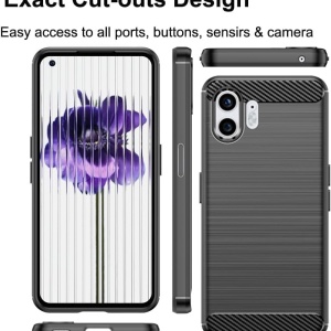 Husa de protectie pentru Nothing Phone 2 Effcotuo, TPU, negru, 6,7 inchi