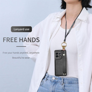 Husa de protectie pentru OnePlus 11, MAMA MOUTH, piele PU, negru, 6,5 inchi - Img 6