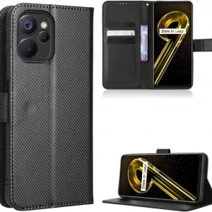 Husa de protectie pentru Realme 9i 5G Rojeuinn, negru, carbon, 6,4 inchi - Img 1