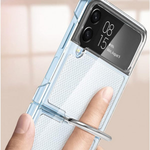 Husa de protectie pentru Samsung Galaxy Z Flip 4 5G STARRYNOVA, PC, transparent/argintiu - Img 2