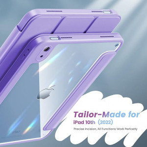 Husa de protectie pentru tableta iPad INFILAND, TPU, violet, 25,5 x 19,5 x 1,5 cm