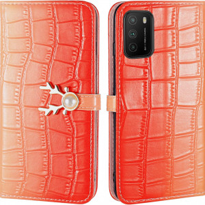 Husa de protectie pentru Xiaomi Poco M3 Aisenth, piele PU, rosu, 6,5 inchi