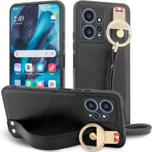 Husa de protectie pentru Xiaomi Redmi Notă 12, MAMA MOUTH, piele PU, negru.6,5 inchi