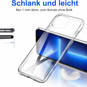 Husa de protectie telefon Eiselen, pentru iPhone 13 Pro, 6.1 inch, poliuretan termoplastic, transparent - Img 3