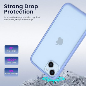 Husa iPhone 14, ORNARTO, silicon, albastru, 6.1 inch