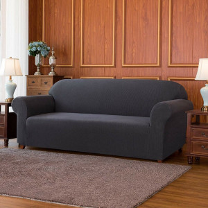 Husa pentru canapea cu elastic, gri, 180 x 107 cm - Img 3