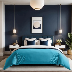 Husa pilota, bumbac 100%, 200x200 cm, turcoaz - Verificat A · Re-Bloom