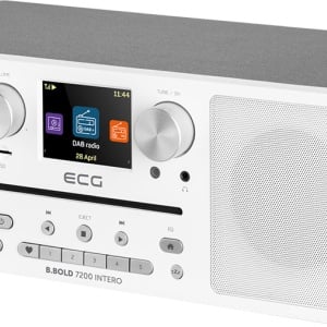 Internet radio ECG B.BOLD 7200 Intero White, FM + DAB, stereo 2 × 10 W, CD audio si MP3,Bluetooth, USB, carcasa lemn, alb - Img 3