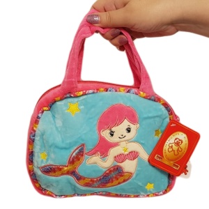 Jucarie din plus tip gentuta cu sirena, Roz, 26 cm WJ6135A - Img 2