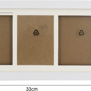 Kit de imprimare amprente bebelus, cu rama foto Victarvos, lemn/ipsos/vopsea, alb, 33 x 17,5 cm - Img 5