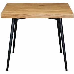Kiwari Daro masuta de cafea MDF/metal, 120x60x45 cm, blat MDF finisaj stejar natural, cadru metal negru, design industrial, stejar/negru - Verificat A · Re-Bloom - Img 3