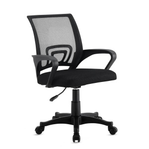 Kiwari Taro scaun birou ergonomic, spatar mesh, reglabil, baza nylon, Negru - Verificat A · Re-Bloom