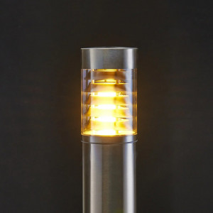 Lampa pentru gradina Enja, otel inoxidabil/policarbonat, argintiu, 100 x 10,1 cm - Img 6