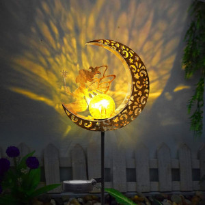 Lampa solara WILDPARTY, model zana, negru/auriu, 76 cm - Img 2