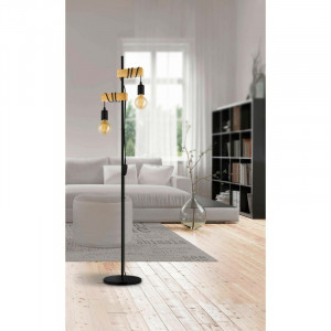 Lampadar Acuff, metal, negru, 166,5 x 25 x 20,5 cm - Img 7