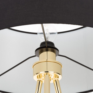Lampadar Cella negru / auriu, H 147 cm - Img 3