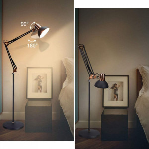 Lampadar Depuley, metal/plastic, negru/cupru, 29 x 170 cm - Img 6