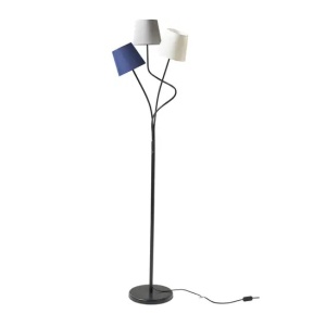 Lampadar Felty, 3 lumini, metal/textil, multicolor, 170 x 40 x 40 cm