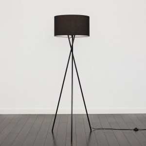 Lampadar Misner din metal, negru, 148 x 67 cm - Img 2