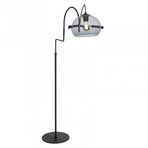 Lampadar Papken, metal/sticla, negru, 155 x 141 x 94,5 cm - Img 1