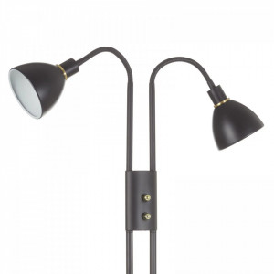 Lampadar Ray VI, metal, negru, 52 x 164 x 39 cm - Img 2