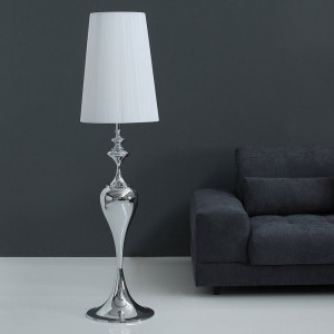 Lampadar Spera, alb/argintiu, 160 x 40 x 40 cm, 60w - Img 4