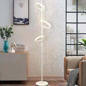Lampadar Zmh, LED, metal/acril, alb, 20 x 20 x 138 cm