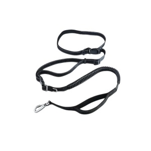 Lesa pentru caini Mylongingcharm, nailon/metal/plastic, negru, 135 - 190 cm