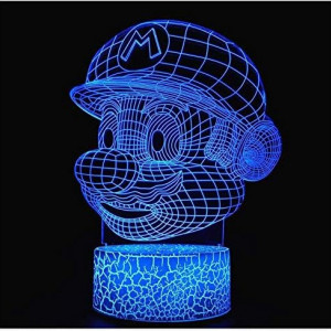 Lumina de noapte cu iluzie animata SMIN, LED/RGB, plastic, multicolor, 3D 