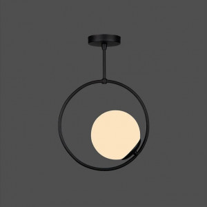 Lustra Dolunay, 1 lumina LED, aluminiu, negru, 26 x 15 x 39 cm - Img 2