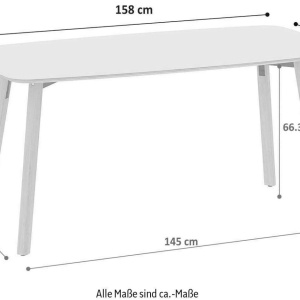 Masa Tables Otto, lemn , olive/stejar, 158 x 78 x 74,5 cm