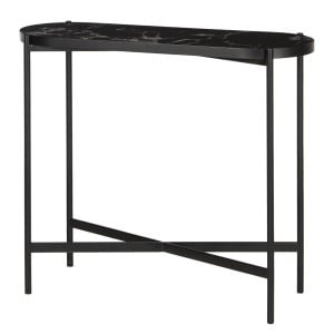 Masa tip consola Abee, MDF/metal, negru, 90 x 80 x 32 cm