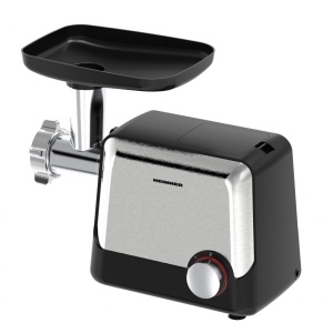 Masina de tocat Heinner DualSteel 2100 HMG-2100BKS3, Putere 2100W, Accesoriu rosii, Cutit Inox, Negru/Inox - Img 2