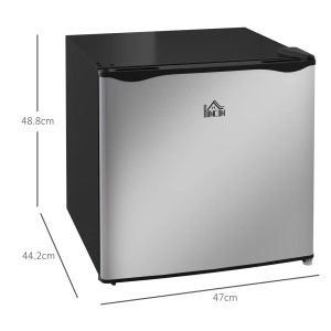 Mini congelator 35L cu raft detasabil, usa reversibila, otel/plastic, 47x44.2x48.8cm, Argintiu/Negru - Verificat A · Re-Bloom - Img 3