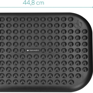 Navaris suport ergonomic picioare birou, plastic, 44.8x33.5 cm, inclinare reglabila 0-15°, butoane masaj, picioare cauciuc anti-alunecare, negru - Verificat A · Re-Bloom - Img 4
