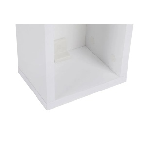 Noptiera dormitor suspendata 20x65x15 cm, 2 rafturi, PAL melamina 100%, grosime 18mm, stil scandinav, alb - Verificat A · Re-Bloom - Img 4